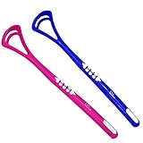 Tongue Scraper Cleaner x 2 ~ Dark Blue & Pink