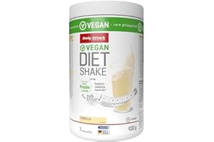 Body Attack Diet Shake végane vanille, Poudre de protéines végétales pour maigrir avec des protéines de pois et Carnipure™, Shake comme substitut de repas pour maigrir, 430 g, Made in Germany