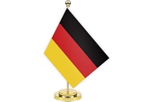 PETITE PINE Deutschland Schreibtisch Flagge, 30cm großes kleines DeutschDeutsch Banner im Freien, winziges Drucken Dekor für Büro Home Tisch desk Germany