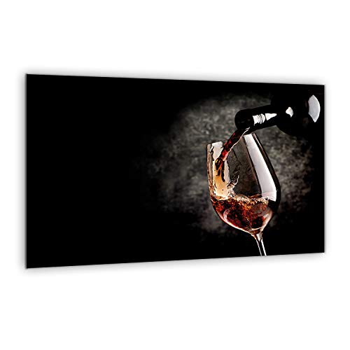 decorwelt Couvercle vitrocéramique pour plaques de Cuisson Noir Protection Anti-éclaboussures en Verre pour Plaque à Induction Plaque de Verre, 80x52 cm