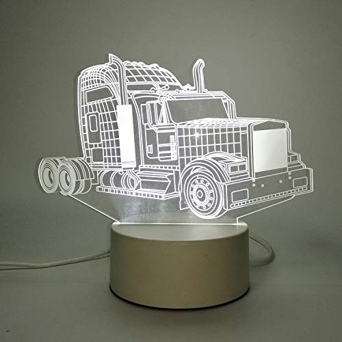 Preisvergleich Produktbild 3D nachtlicht USB Plug-in Schalter Schlafzimmer nachttischlampe led kleine tischlampe schlafsaal Dekoration kreative Urlaub Geschenk klassisches Auto dreifarbige rot blau lila licht (3 Watt)