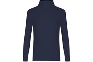 LUXE DIVA Kids Unisex Girls Boys Rib Polo Neck Top Turtle Neck Long Sleeve Rib Tops Size 5/6 7/8 9/10 11/12 & 13 Years
