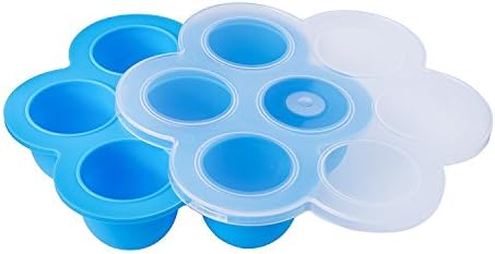 Silicone Egg Bites Molds for Instant Pot Accessories,Fits 5,6,8 qt Pressure cooker, Reusable Storage Container- Baby Food container-Freezer Tray-Blue