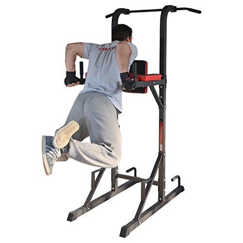 TrainHard Dip Station Beinhebe Kniehebe Bauchtrainer mit Klimmzugstange - 3