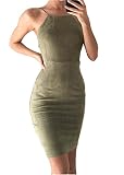 Twippo Vestido Ajustado sin Mangas sin Tirantes Club Dress Ejercito Verde...