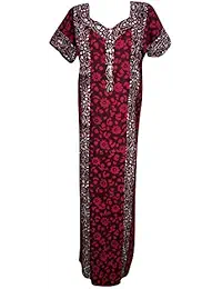 Women's Cotton Nighty Batik Printed Sleepwear Free Size