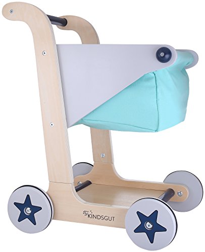 Preisvergleich Produktbild Kindsgut Holz-Einkaufswagen, Kaufmannsladen, Mint