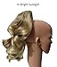 New Style Sweet Short Curly Pony Tail Hair Extension (Claw Grip) (Ash Blonde Mix)