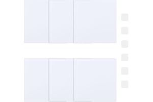 UFURMATE UFUFMATE 6 pièces de plaques de couverture de plafond, blanc carré en plastique couvrant les trous pour murs, auto-adhésif pour trous de placoplâtre (18 cm/7 pouces)