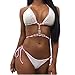 Produktbild JUSTSELL  Bikini Pailletten Badeanzug Damen Dicker BH Sexy Niedrig Taillen-Tanga Sommerstrand Anzug Strand Pailletten Zweiteiler Bademode Set Swimsuit Beachwear