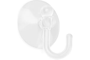 NANDEYIBI Suction Sucker Window Hooks Clear Plastic Hook 25MM (Pack of 10