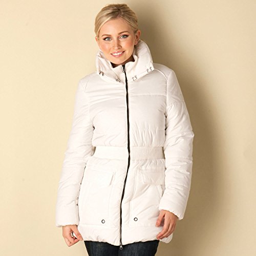 Womens Brave Soul Womens Padded Coat in White - 10