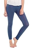 Abbino Dominic Legging Leggin Mujer - Hecho en Italiano - 11 Colores - Entretiempo Primavera Verano Otoño Elegante Elastico Pantalon Fitness Sport Deportivos Largos Fiesta Oferta - Azul Jeans