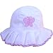 Baby Girl's Frilly Butterfly Design Summer Sun Beach Hat (2-4 Years (52cm), White & Lilac Butterfly)