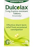 2 Packs of 60 Dulcolax Constipation Relief Laxative 5mg Bisacodyl Gastro Resistant Tablets 2 packs of 60 tablets