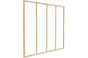 Vente-unique - Verrière Atelier en Aluminium thermolaqué - 120x105 cm - Naturel Clair - Bayview