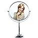 Songmics 10x Bathroom Shaving Mirror Free Standing Tabletop Mirror for Compact Besuty Round 360° Swivel BBM006