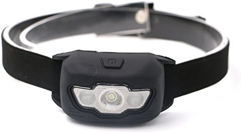 Seitor LED Headlamp Super Bright Headlight 3 Brightness Modes Head Torch with Four Color Rubber Protective Sleeve, Lightweight and Comfortable Headlamp (Black)