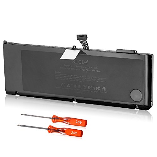 SLODA Laptop Notebook Ersatz Akku für Apple Macbook Pro 15″ A1382 Laptop Unibody A1286 (Nur für Core i7 Anfang 2011 Ende 2011 Mid 2012) MacbookPro 8,2 MacbookPro 9,1 Ersatz Batterie [Li-Polymer 10.95V 6000mAh] - 4