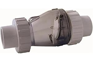 Valterra Przezroczysty zawór zwrotny z PCW ze złączem 3/3, Ø 50 mm ze sprężyną