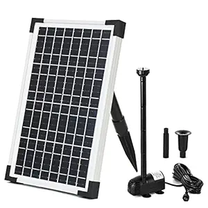 ECO-WORTHY Solar Fountain Water Pump Kit 10 W, 160GPH+ 12 Watt Solar Panel Submersible Powered Pump for Small Pond, Garden Decoration, Pool, Birdbath(Need Sunlight)
