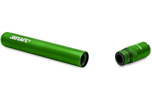 FIRE-FLOW™ JAYSAFE® - Premium Joint Holder Case in Green für alle Filtergrößen, Aktivkohlefilter, Aluminium Hülle, Metall Tube, Geruchsdicht, Wasserdicht (Green)