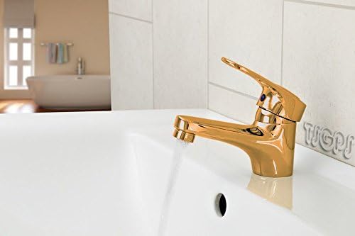 Classic Bath Wash Basin Single Lever Water Tap Mixer Gold Sila