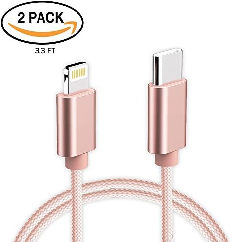 USB Type C to Lightning Cable, Male to Lightning Data Sync &amp; Charger Cord Connector Adapter 1M, for Apple iPhone 7 Plus iPad Pro New MacBook Pro 2017