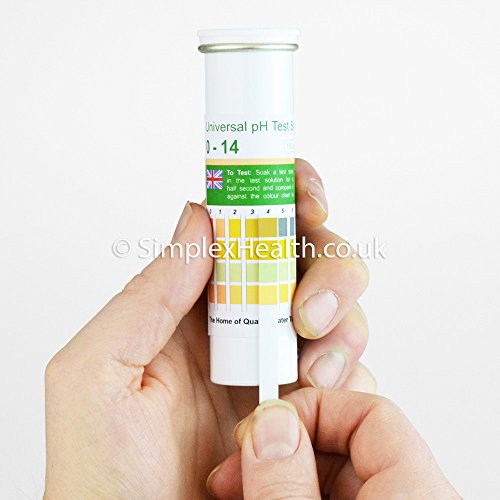 Simplex Health Wasser pH Teststreifen von 0 – 14 (150 Stück) Säure Basen Teststreifen - 3
