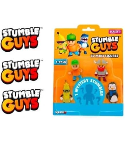Bizak Stumble Guys: Confezione Da 6 Figure Epic Collection – Personaggi Misteriosi Da 6 Cm Da Collezionare E Scambiare!