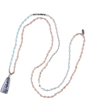 Jahrgang Fallen Kristall Perle Kette Mit Shakyamuni Anhänger Halskette Zum Frau