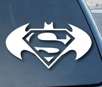 Batman and Superman 5" Logo Decal for Car, Window,Door, Laptop, iPad, Tablets, Skateboard