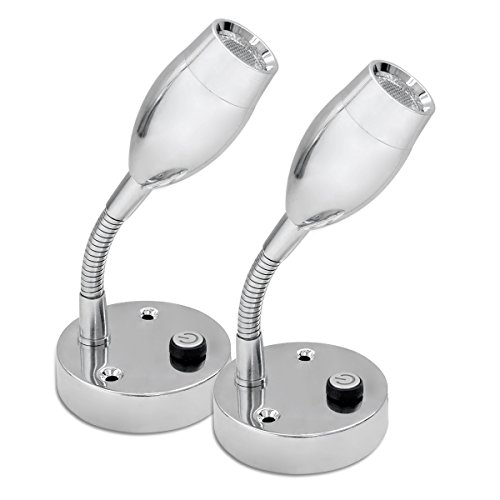 Preisvergleich Produktbild Dream Lighting LED Leselampen / Nachttischlampe / Nachtlicht / Wandleuchte mit Schalter Innen Leuchtmittel Wohnwagen / Reisemobile / Boot / Camper Warmweiß Blau, Paar