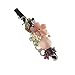 Hanabe Handmade Natural Mother of Pearl Nugget Crystal Glass Beaded Hair Pin Barrette Pink RS.6109.00