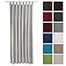 Produktbild Beautissu® Blackout-Vorhang Amelie mit Schlaufen - 140x245 cm Grau - Verdunklungsgardine Schlaufenschal Blickdicht