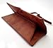 Produktbild Federmappe/ Stifteetui, handgefertigt aus echtem Leder, als Make-Up-Tasche, Kulturbeutel oder für das Büro, Farbe: Tabak