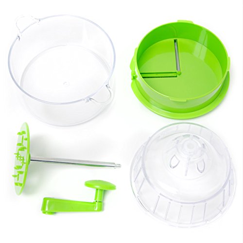Relaxdays 10018963 Spiralschneider 2-in-1 für Gemüse- und Obstspaghetti 2 integrierte Messer, grün - 8