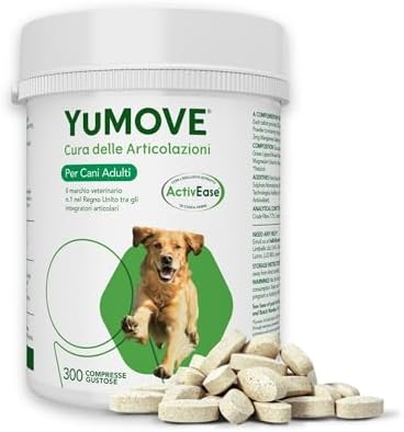 YuMOVE Integratore Articolazioni Cane 5-8 Anni - 300 Compresse - In Attesa di Brevetto 150mg di Cozza Verde ActivEase per Compressa - Joint Care Cani Articolazioni & Condroprotettori Cane, Glucosamina