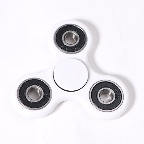 FeBite Tri Fidget Hand Spinner EDC Tri-Spinner Finger Toy - Relieves Stress and Anxiety for Kids and Adults (White) FeBite Tri Fidget Hand Spinner EDC Tri-Spinner Finger Toy - Relieves Stress and Anxiety for Kids and Adults (White)
