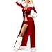 Produktbild TianWlio Dessous Nachtwäsche Höschen Unterwäsche Damen Weihnachten Lange Nachtwäsche Flauschigen Fellgürtel Unterwäsche Nachthemd Mantel Reizvolle Dessous Reizwäsche Neckholder Erotik Reizwäsche