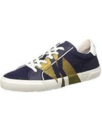 Bikkembergs Rubb-er 669 L.Shoe M Denim/Leather, Sandalias con Plataforma para Hombre, Blu/Gold