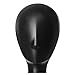 Mannequin Head - TOOGOO(R) Lady high plastic head wig head female model head Black