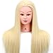 Neverland Beauty 22 Inch 100% Synthetic Hair Hairdressing Cosmetology Training Head Blonde Mannequin Head Hairdresser Training Head with Clamp for College and Professional Use #613