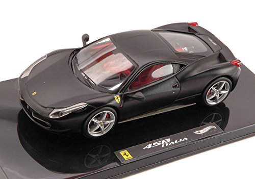 Preisvergleich Produktbild Ferrari 458 Italia mattschwarz 1:43 HotWheels Elite
