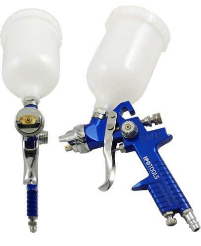 1,4mm HVLP H-827P Lackierpistole Spritzpistole + 2x Düsensatz 1,7mm & 2,0mm - 5