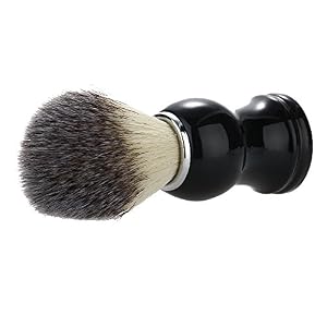 Anself Nylon Shaving Brush Men's Mustache Brush Safety Barber Razor Brush Black Handle Male Shaving Beard Cleaning Tool - Image 4
