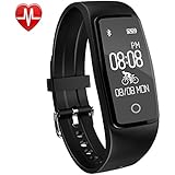 Activity Tracker,Yamay Fitness Tracker Watch Heart Rate Monitor Waterproof IP67 Fitness Wristband Pedometer Smart Watch Bracelet Step Counter for Men Women Call SMS Whatsapp Push for Android iOS Phone