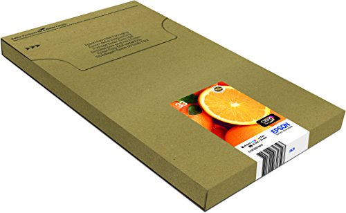 Epson Original T3337 Orange, Claria Premium Tinte, Text- und Hochglanzfotodruck (Multipack 5-farbig) (CYMK + Photo-schwarz) - 5