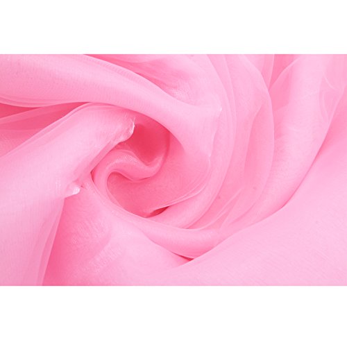 BITFLY 10 m x 1,35 m Organza Swag DIY Stoff Hochzeit Top Table Event Party Decor Treppe Schleife Querbehang Tisch Rock 30 Farbe – Hell-Pink - 3