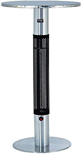 Einhell Stehtisch mit integrierter Elektro Heizung BTH 1500 (1500 Watt, 110 cm Höhe,˜ 60 cm Tischplatte, geräuschlos, für Bistro, Garten und Party)